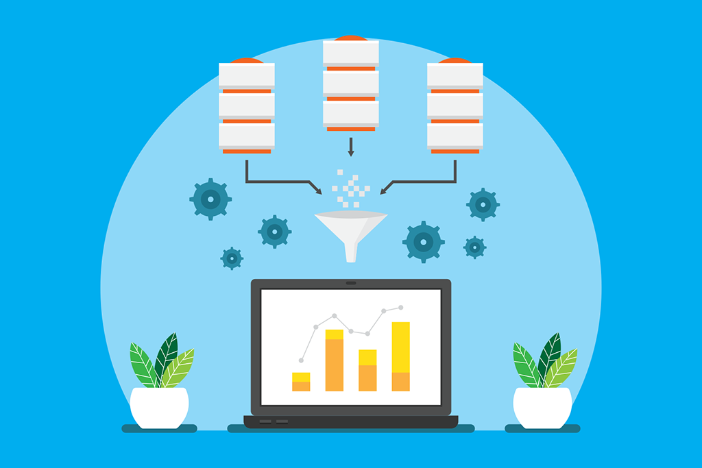 Notebook with Data Mining process illustration